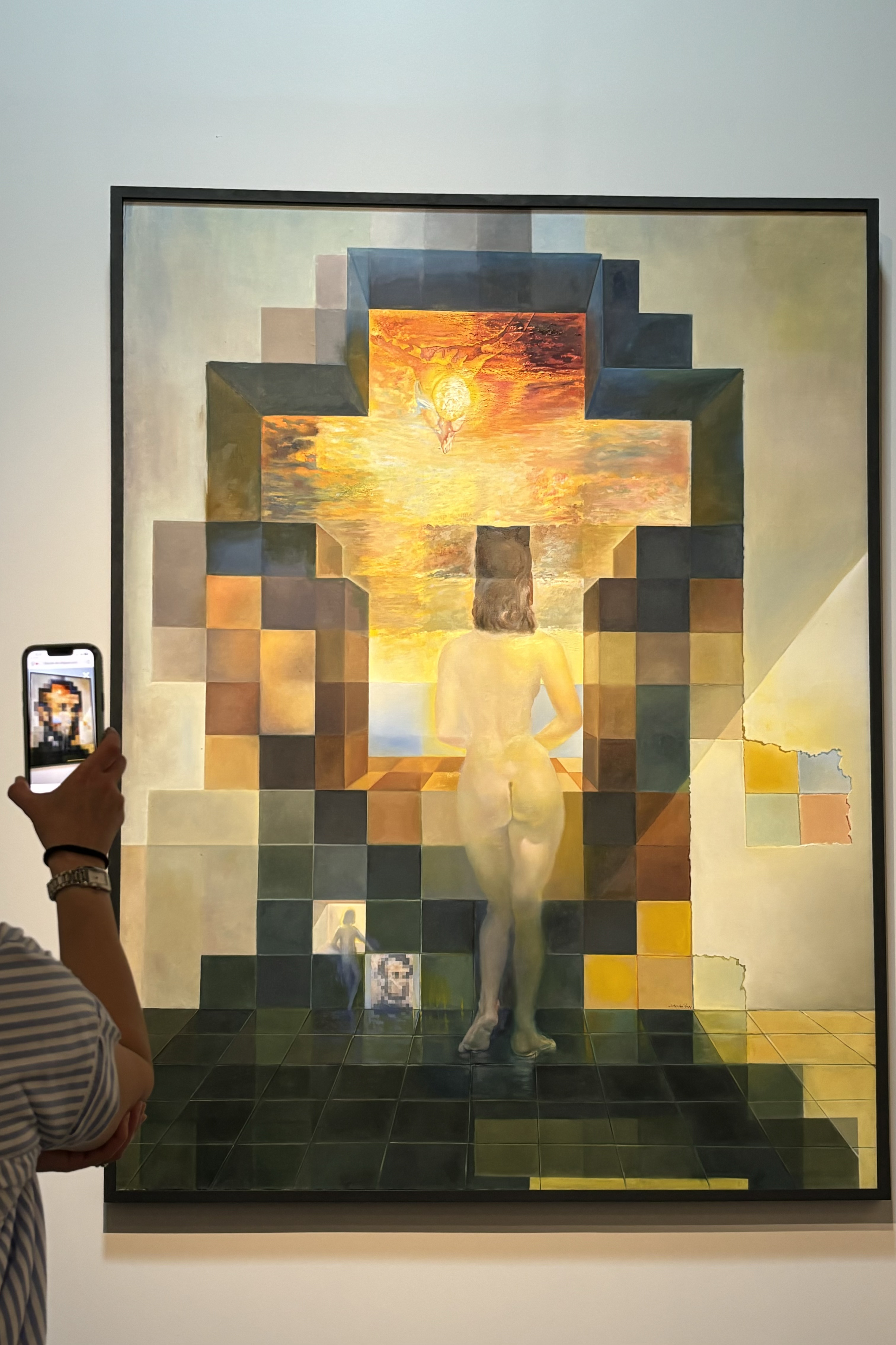 Gala Contemplating the Mediterranean Sea by Salvador Dalí
